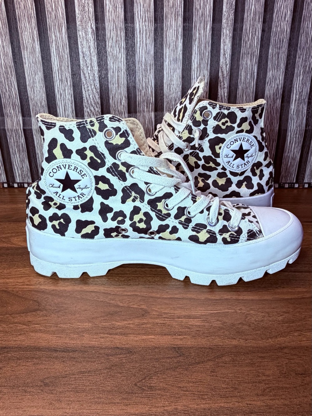 Converse Chuck Taylor All Star High Top Leopard Print Sneakers - Black, Cream
